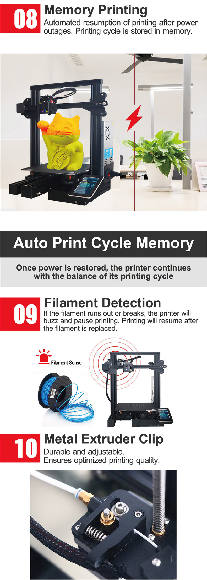 Corexy Structure Xyz Printing Lead Screw Best 3D Printer Under 500