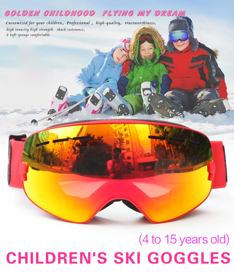 2020 New Super Magnet Adsorption OEM Goggles TPU Matte Color Frame Youngster Ski Goggles