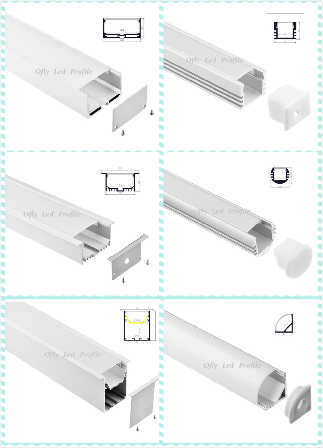 Wholesales 30*10mm LED Linear Aluminium Profile