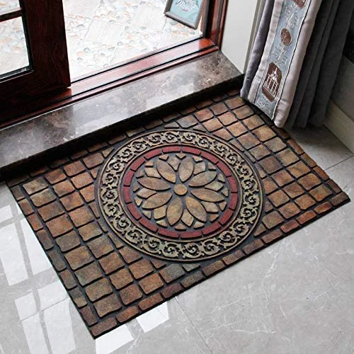 Welcome Home Door Mats with Flocking Rubber Mats for Entrance Door Mats