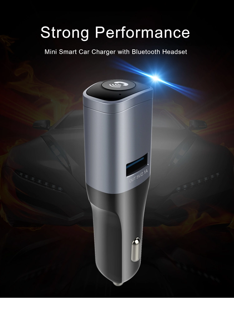 Earphone Support Bluetooth Car Charger Smart Phone Car Bluetooth FM Radio Transmitter for Car