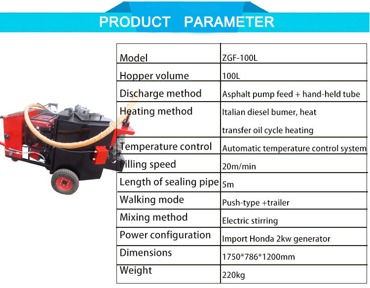 Concrete Pavement Joint Sealer Machine for Cracks