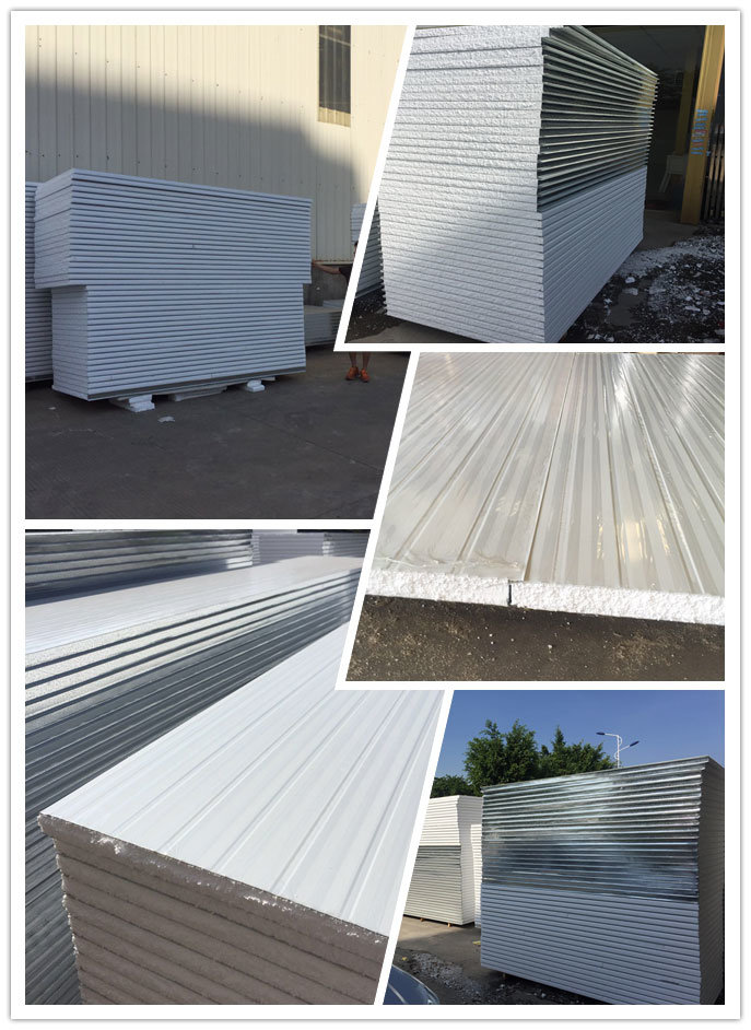 75mm Color Steel Expanded Plystyrene EPS Sandwich Panel for Wall