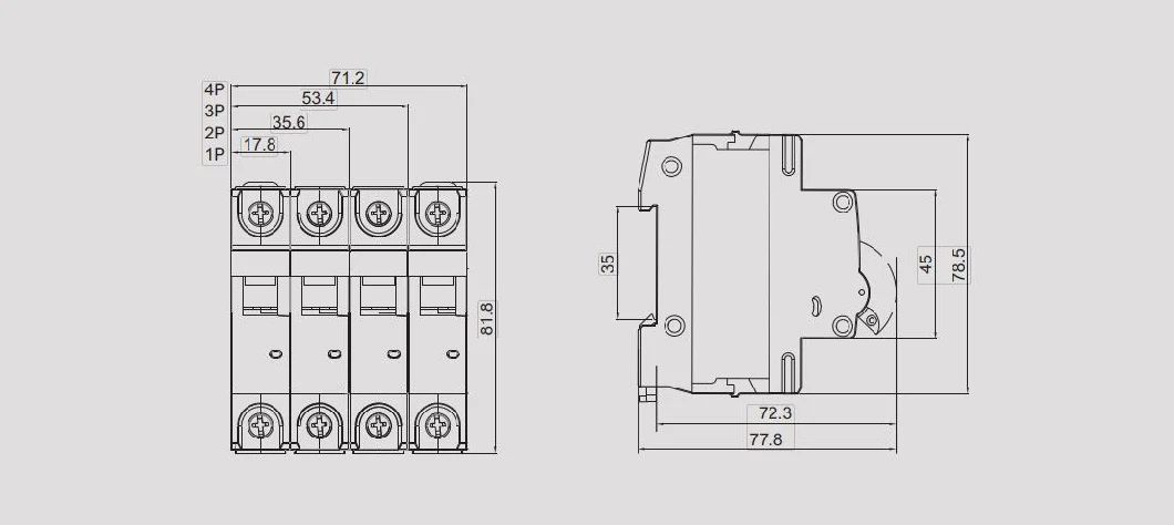 Miniature Circuit Breaker 6ka 16A CB Semko Knb1-63 1p