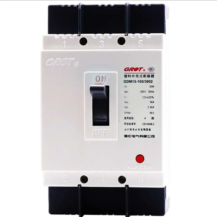 3p/4p MCCB 10A Moulded Case Circuit Breaker