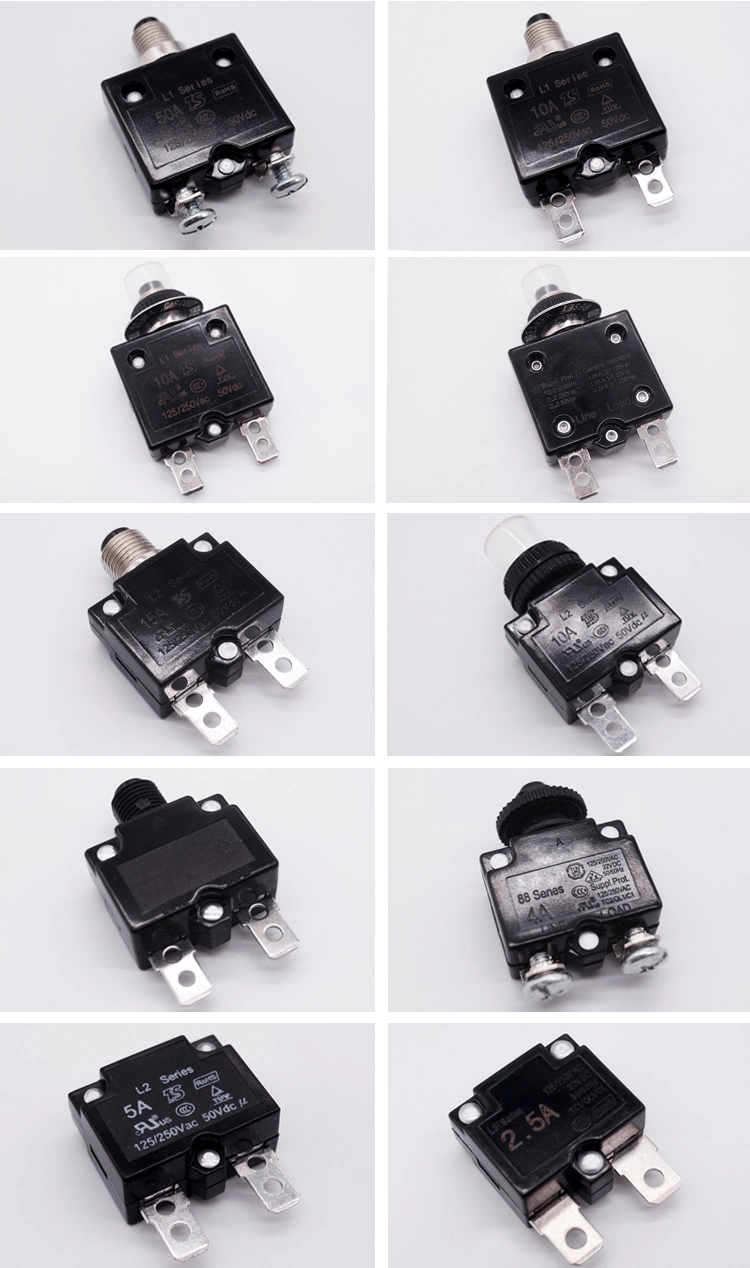 Plastic 10A Circuit Breaker Thermal Overload Protection Switch