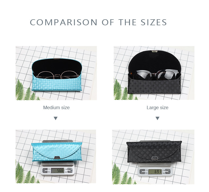 Braided Leather Protective Case for Reading Glasses; Modern, Personalized Sunglasses Case