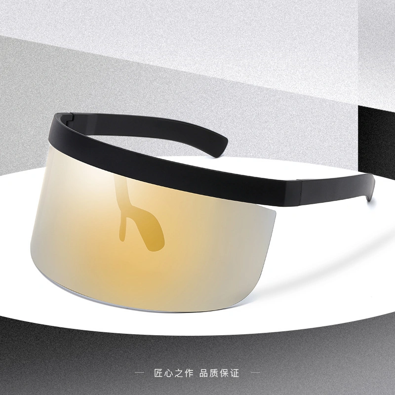 Fashion One Piece Sunglasses Oversize Big Large Shield Visor Goggles Sunglasses for Men Women