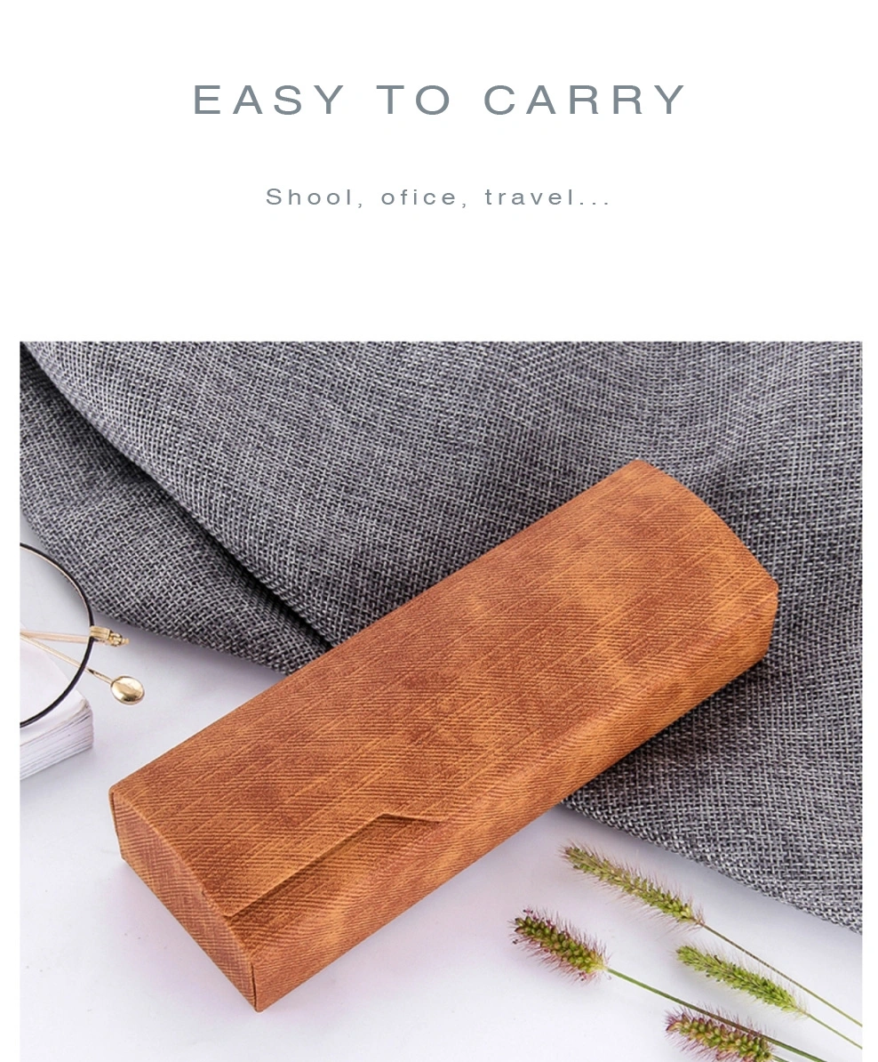 Hard Shell Eyeglasses Case with Brushed Surface; Protective Case for Reading Glasses and Sunglasses