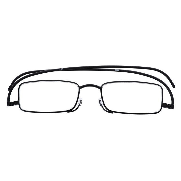 2020 Rotation Folding Reading Glasses Eyewear Pocket Reading Glasses with Metal Frames Tr90 Temples and Case