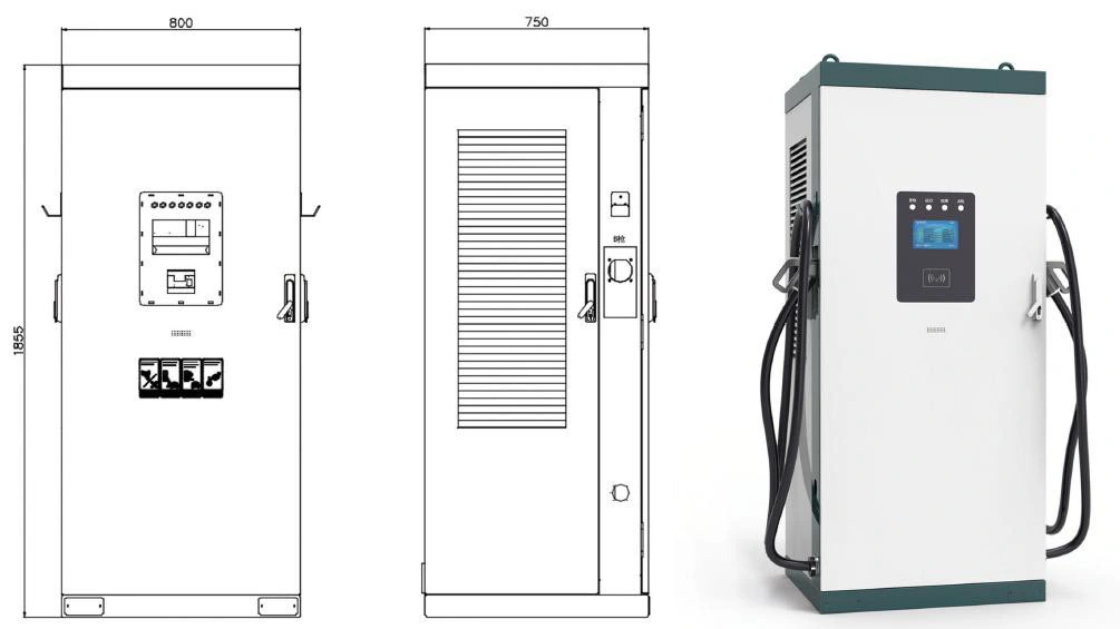 High Power CE Approval 150kw CCS Chademo EV DC Charging Stations Electric Car Charger Station DC Fast Charger with Ocpp