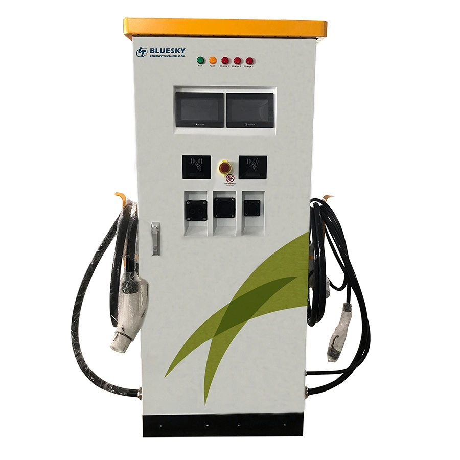 DC EV Charger CCS Type2+Chademo+AC Type 2 Integrated Charger 50kw+22kw for Electric Vehicle