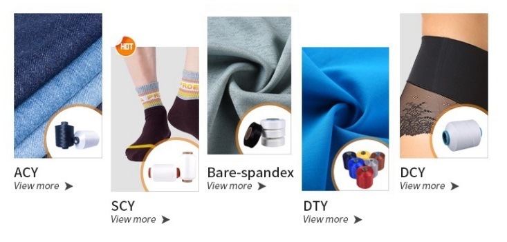 40d OEM Customized Covered Yarn Acy Yarn Dyed Polyester Recycled Spandex Knitting Yarn