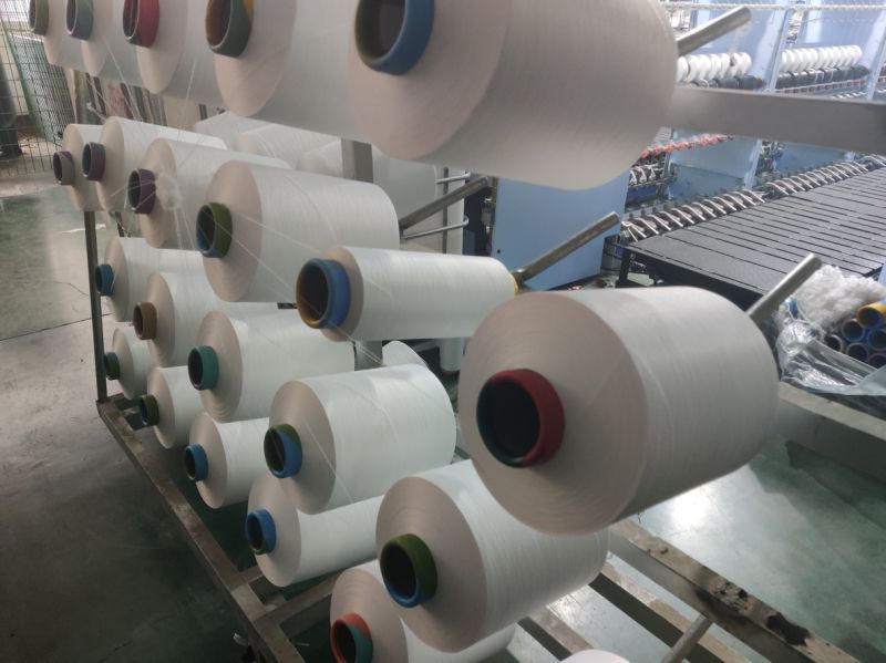 Spandex Covered Yarn Premium Raw Materials Spandex Covered Yarn Soft Hand Feeling Machine Covered Yarn