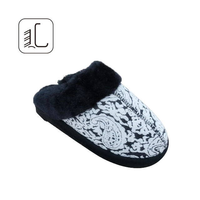 Women's Fashion Toe Indoor Slides Slip on Flat Sandals Cute Soft Fur Slippers