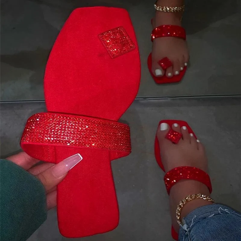 Women Shoes, Women Casual Slippers for Summer, Luxury Glitter Women Sandals Slippers