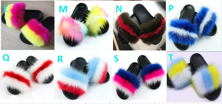 Women Indoor House Flat Fluffy Designers Furry Wholesale Fur Super Soft Home Luxury House Ladies Slippers for Women