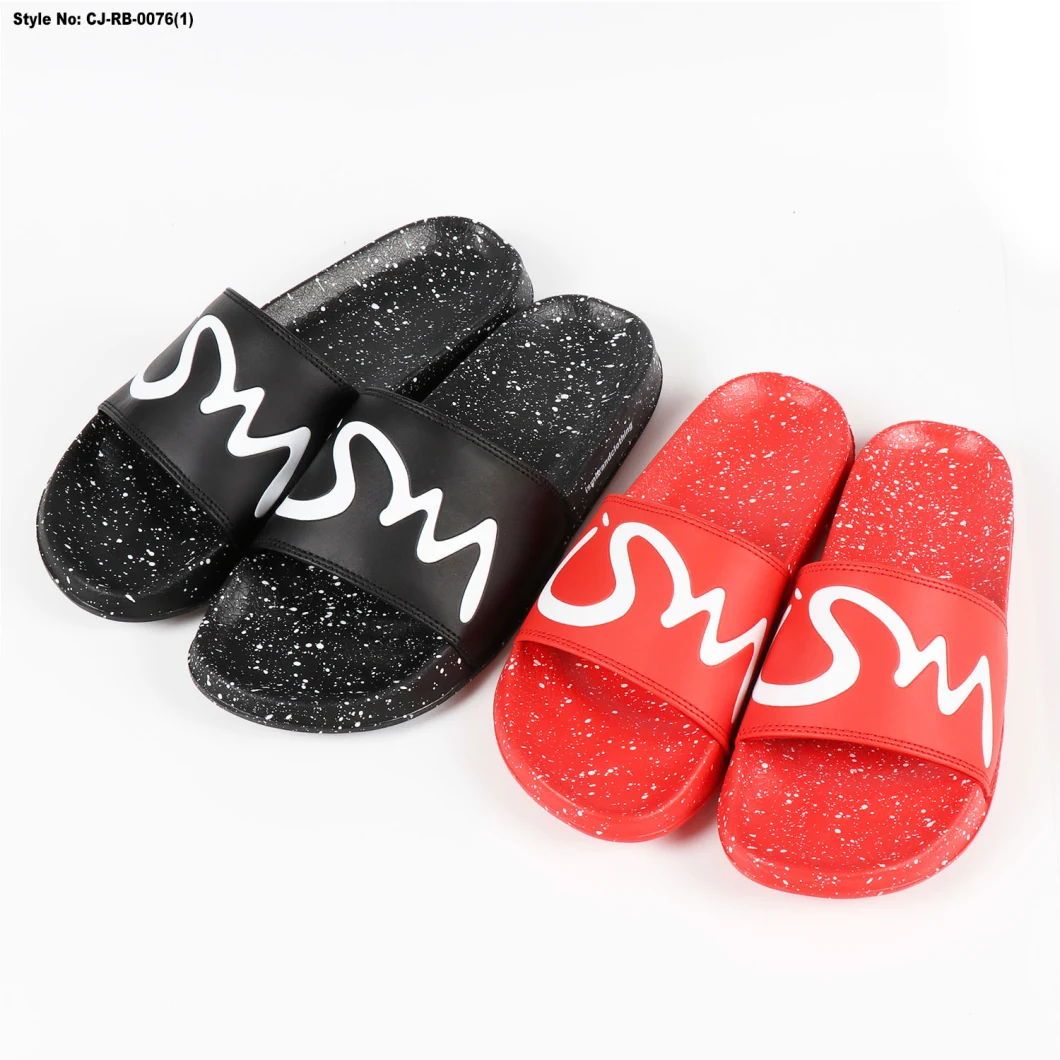 Superstarer New Design Man Beach Slipper Black Custom Logo Sport Slipper Slide Sandal