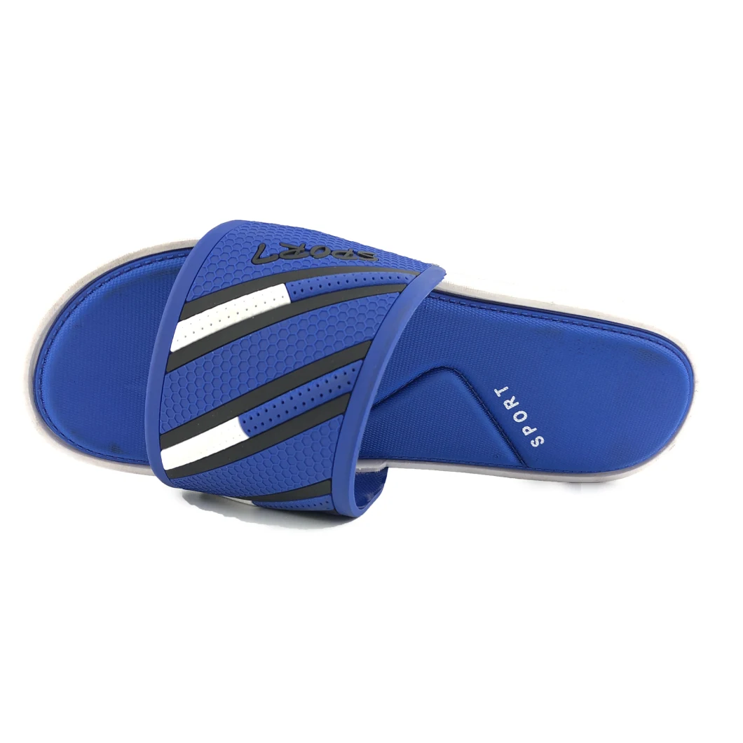 Greatshoe Soft Soled Breathable Blue Striped Sandals Outdoor Men's Slippers Wholesale