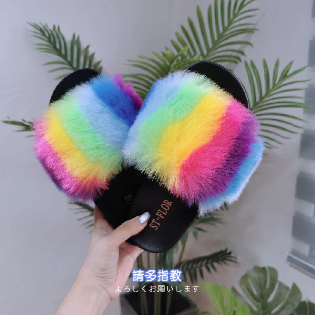 Wholesale Fur Slippers, Wholesale Fur Slides Sandals, Cheap Sale Women Slippers