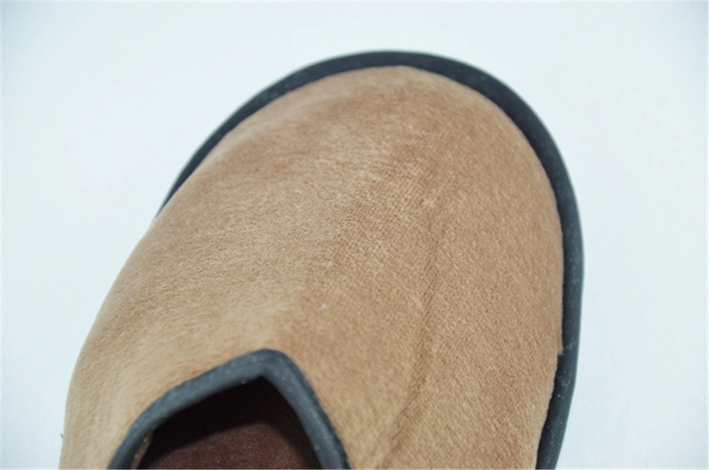 High Level Poly Velour Close Toe Slippers Gold Color