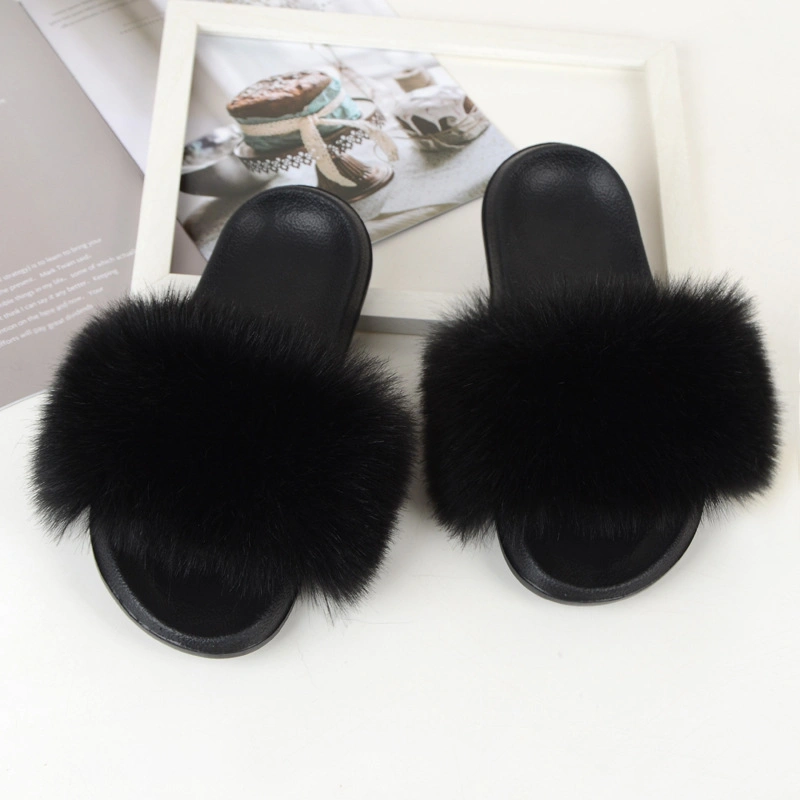 Ladies Fur Slippers, Wholesale Flurry Slides Sandals Women, Wholesale Fur Slippers for Women