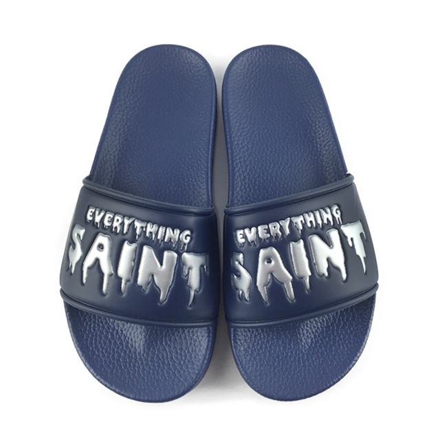 Greatshoe Custom Men's Slide Slippers Wholesale Blue PVC Slide Sandals