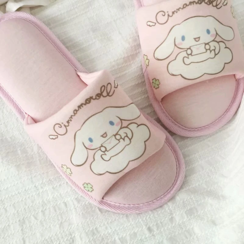 Fashion Cartoon Sandals and Slippers Female Home Indoor Couple Pure Cotton Breathable Non-Slip Slippers