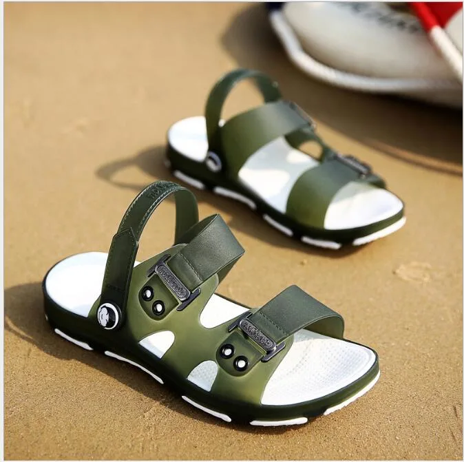 Kids Eco Sandals Casual Slippers Outdoor Flip-Flop Loafers Green Sandals