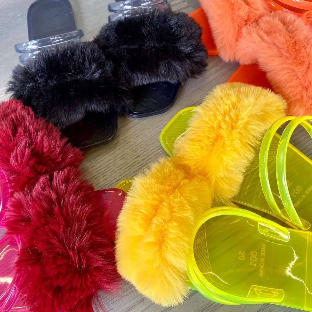 2020 Women Fur Slippers Wholesale, Slide Sandals, Beauty Fur Slippers