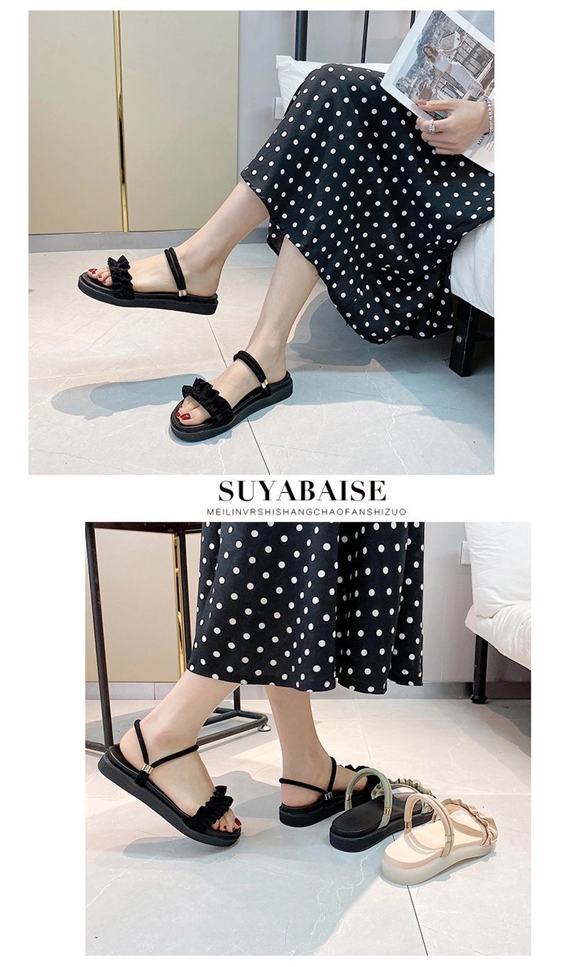 Black Sandals Leisure Slippers Women Shoes