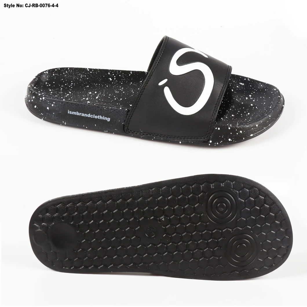 Superstarer New Design Man Beach Slipper Black Custom Logo Sport Slipper Slide Sandal