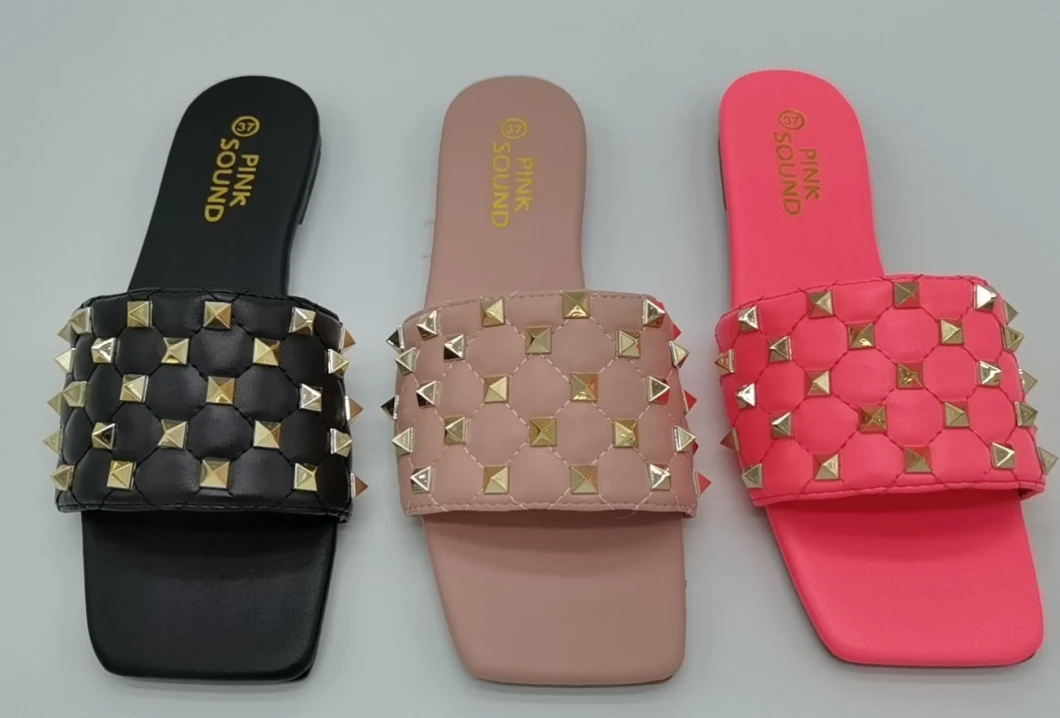 Sandals Female 2020 Popular New Fragrance Wind Square Head Sandals Slippers for Women or Ladies Shoes