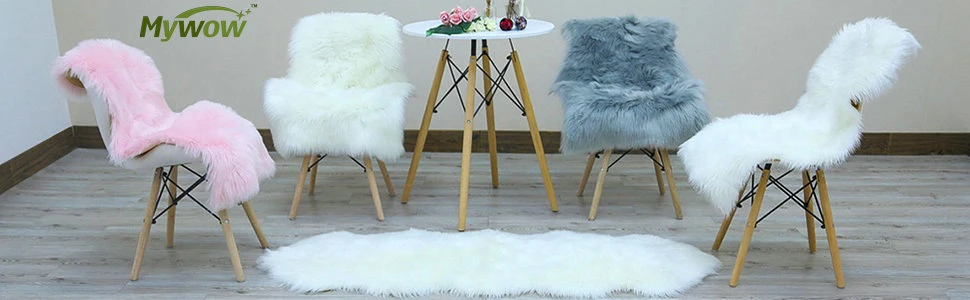 Bedroom Beside Occasion Soft Fluffy Faux Fur Sheepskin Plush Wool Rug