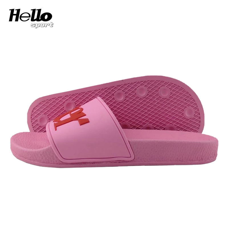 Hellosport Best Quality Sandal Slides, Custom Logo Adult Slide Sandals New PVC Flat Slippers, House Slippers Bedroom