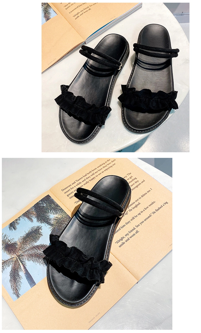 Black Sandals Leisure Slippers Women Shoes