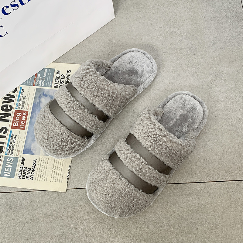 2020 Best Selling Men Wholesale Fur Slippers Women Fashion Plush Flat Slides Sandals Beryliya Indoor Slippers