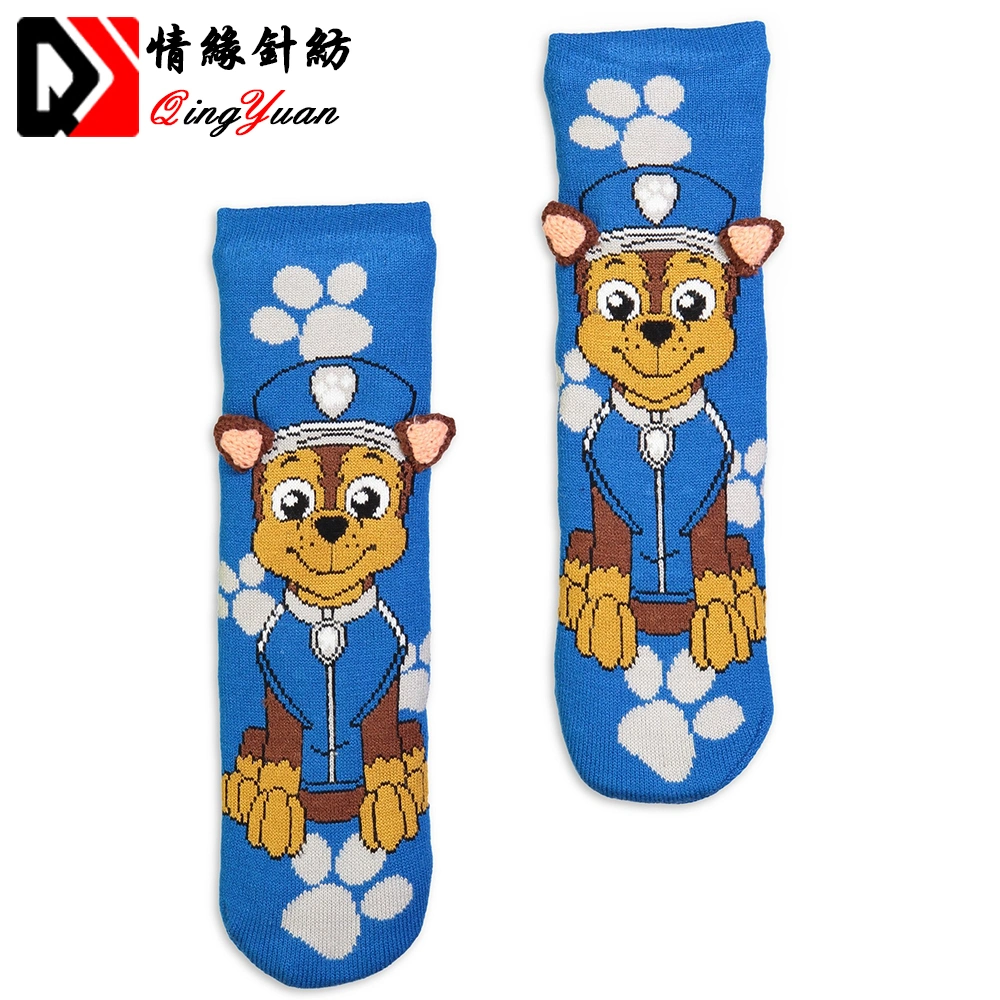 Custom 3D Cartoon Sherpa Fuzzy Socks Young Teens Indoor Slipper