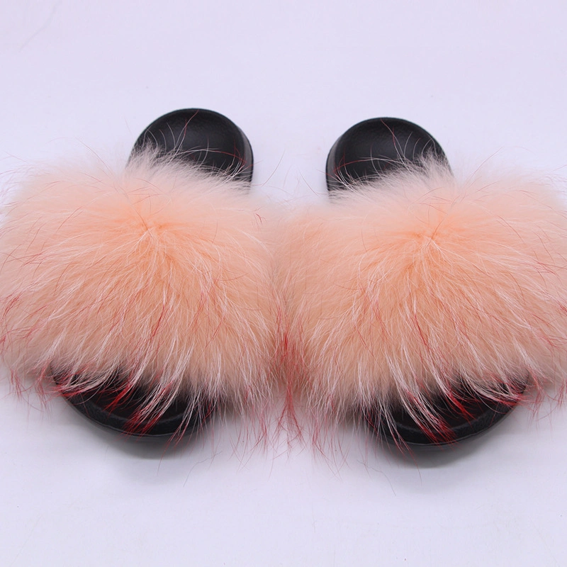 Luxury Fur Slides, Wholesale Flat Fur Slippers for Women and Ladies, High Quality Indoor Sandals