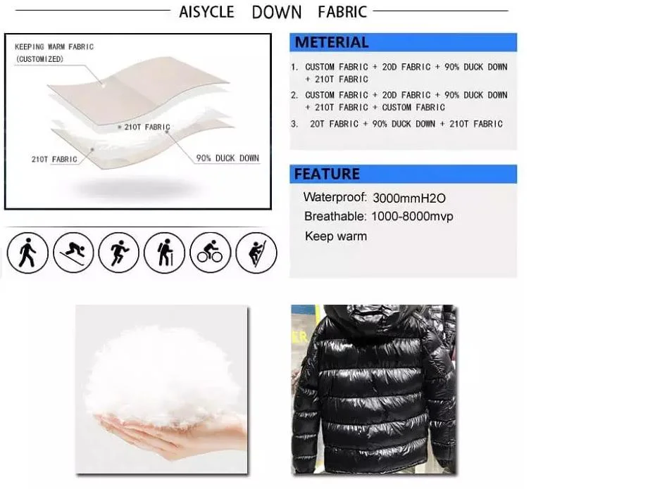 Fashion Mens Womens White Duck Down Jacket Men Ultra Thin&Light Down Coat Male