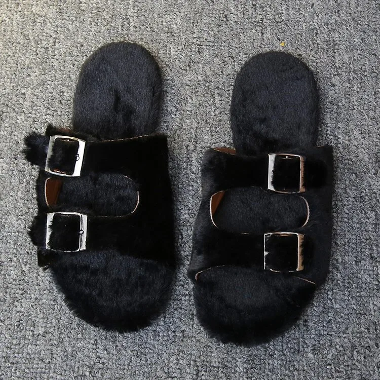 Wholesale Soft Fur Slippers, Cheap Price Women Sandals, Big Size 11 Ladies Slippers