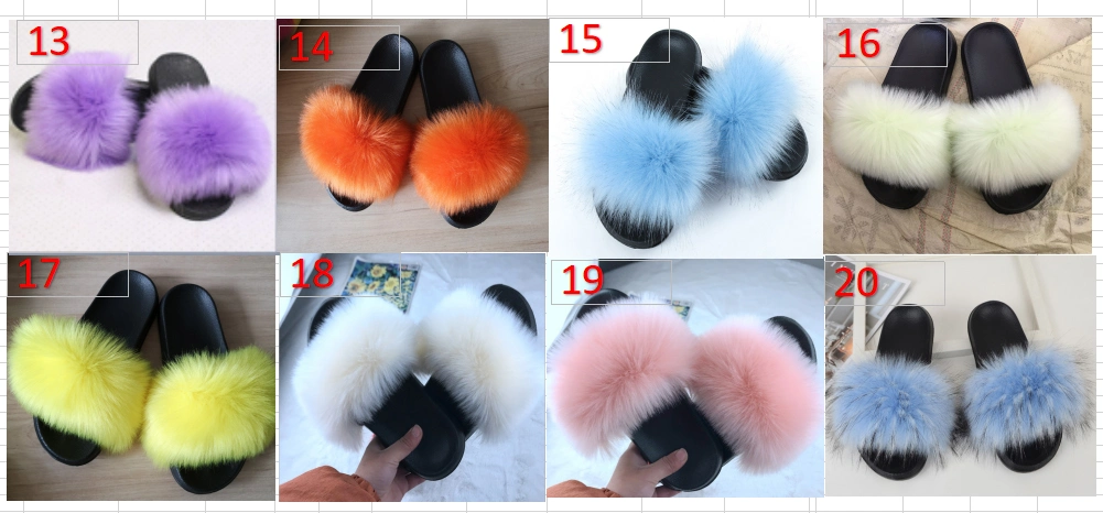 Women Indoor House Flat Fluffy Designers Furry Wholesale Fur Super Soft Home Luxury House Ladies Slippers for Women