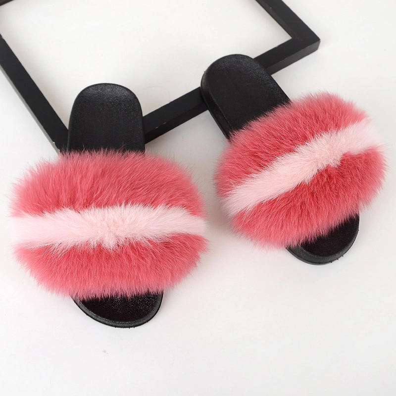 Newest Wholesale Fur Slippers, Fashion Ladies Slippers, Women Fur Sandal