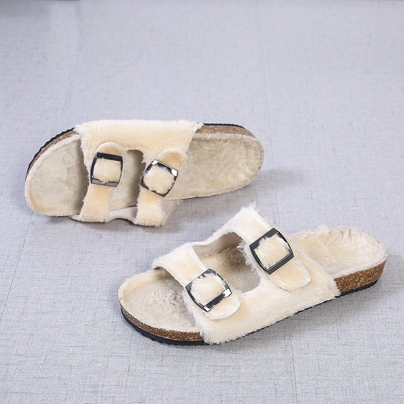 Wholesale Soft Fur Slippers, Cheap Price Women Sandals, Big Size 11 Ladies Slippers