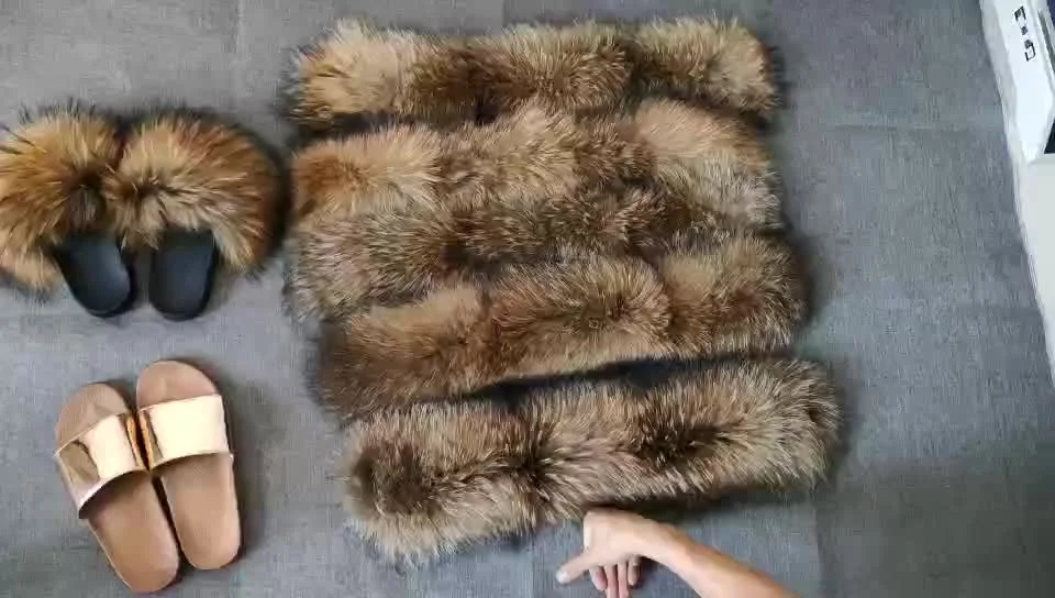 Big Fur Slippers Wholesale, Women Fur Slides Vendor, Furry Fur Sandal for Ladies