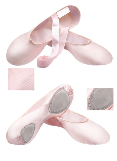 Satin Split Sole Ballet Shoe Ribbon Ballet Pink Wholesale Satin Shoes