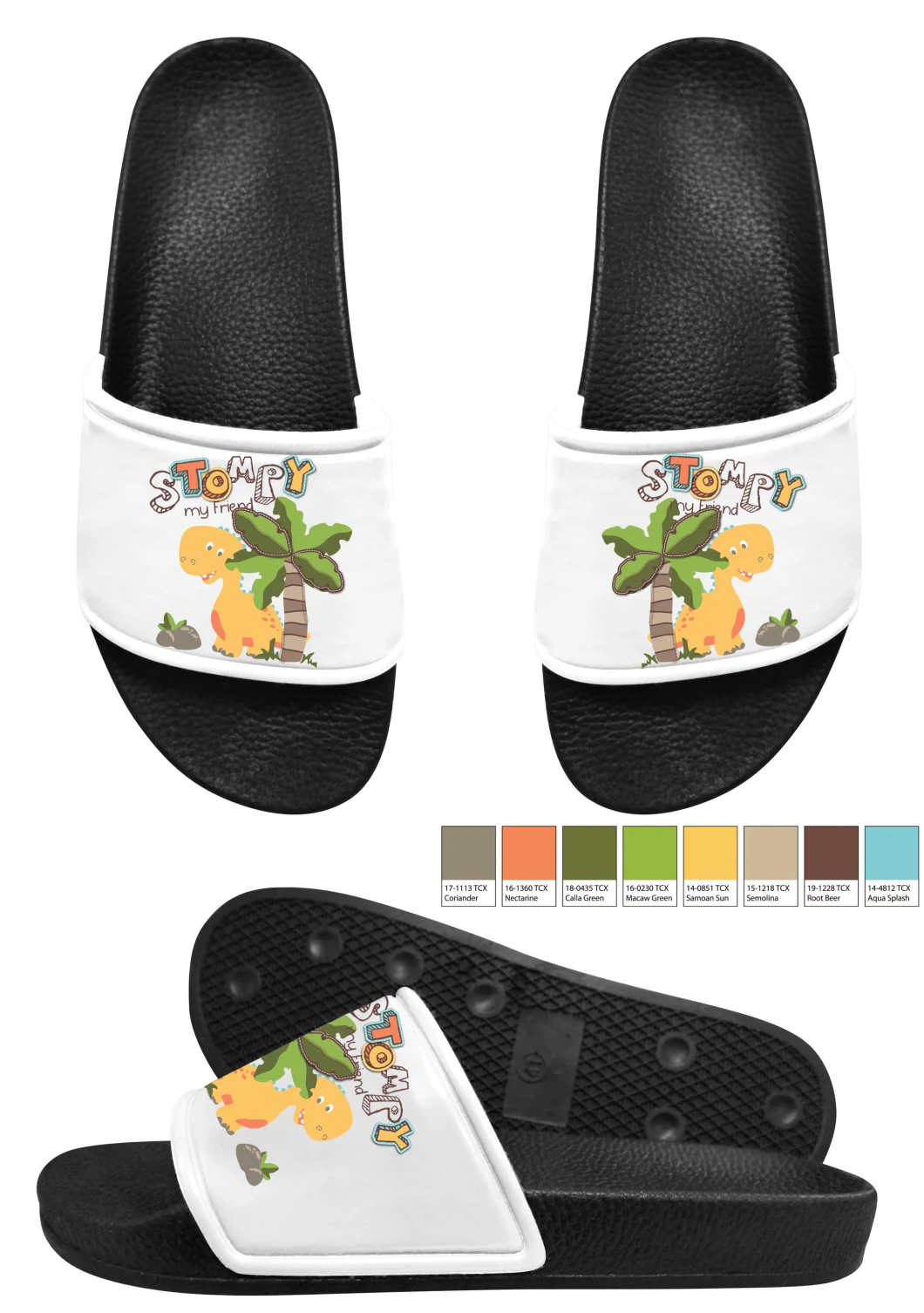 Greatshoe OEM Branded Design Soft PU Cartoon Slipper Footwear Sandal