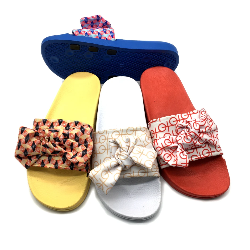 Fashion Woman Lady Girl Non - Slip Wear-Resistant Bathroom Slippers Indoor Outdoor Bowknot Sandals