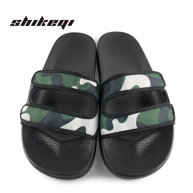 Greatshoe Wholesale Men Velcro Slipper Sandal Men's Slide Custom Print Beach Unisex Slide Slipper