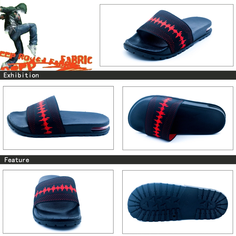 OEM Custom Black Slides Footwear Sandal Slippers Men Plain Fabrice Upper Slippers 5354